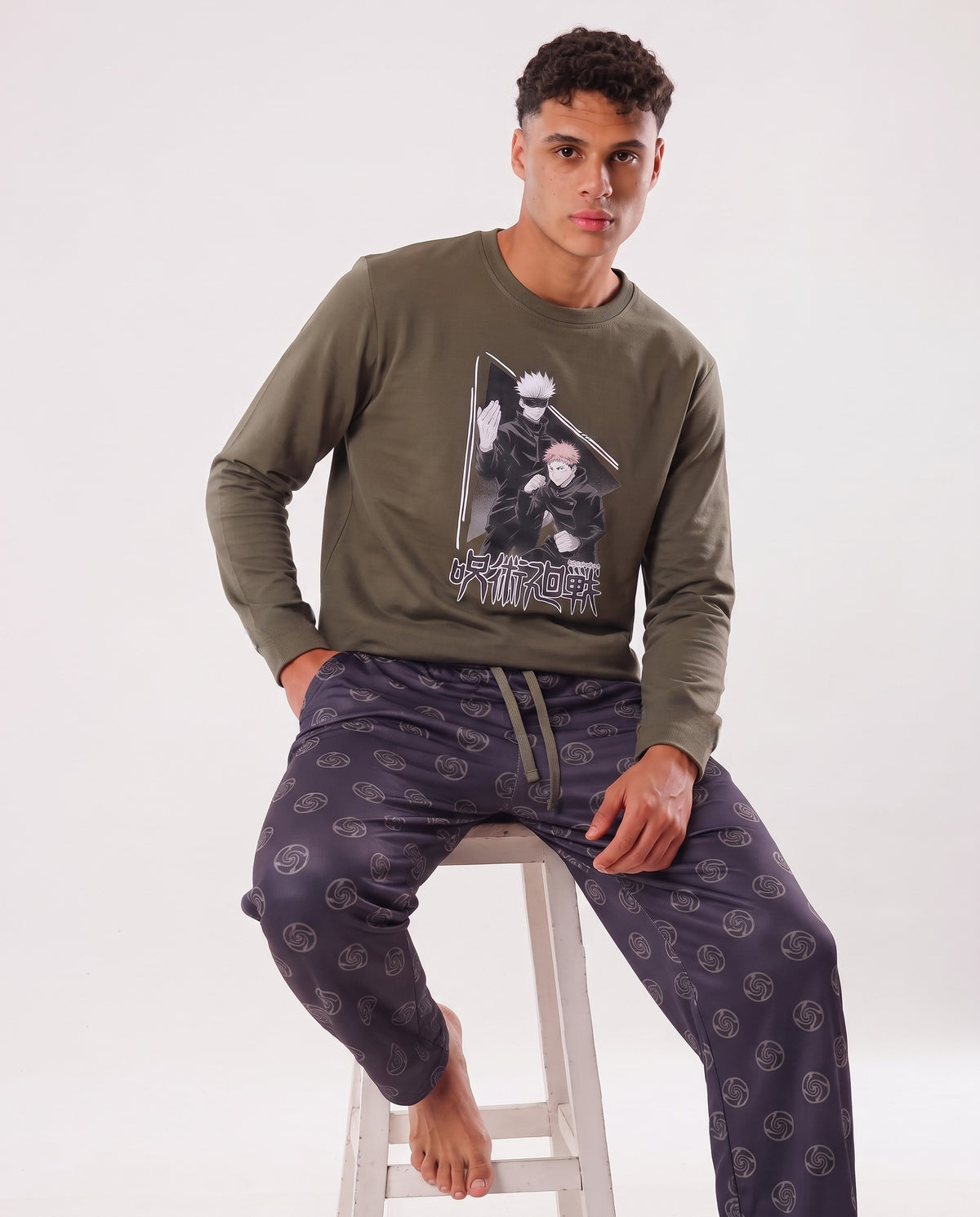 Men Printed Long Sleeves Pyjama