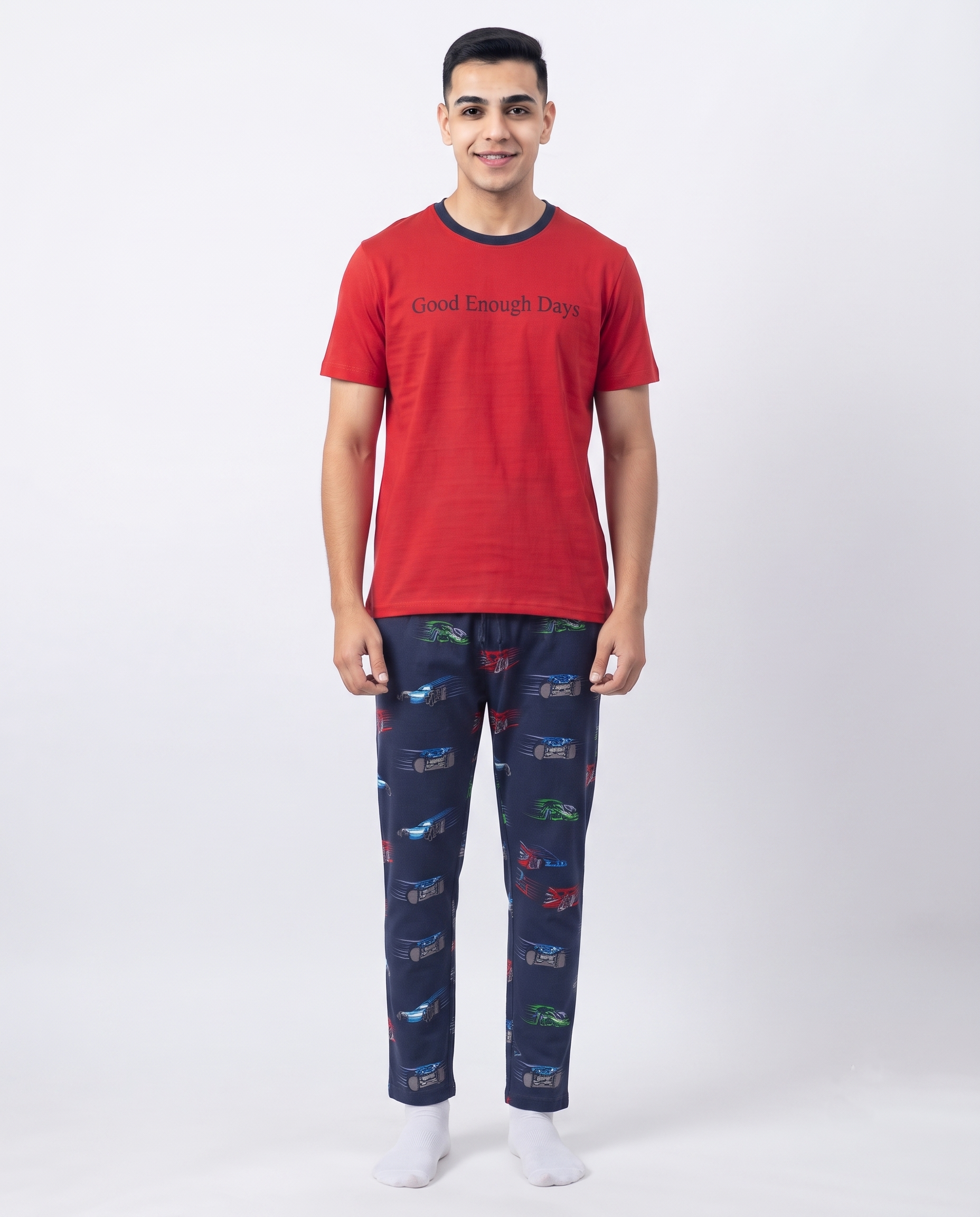 Men Printed Half Sleeves Pyjama
