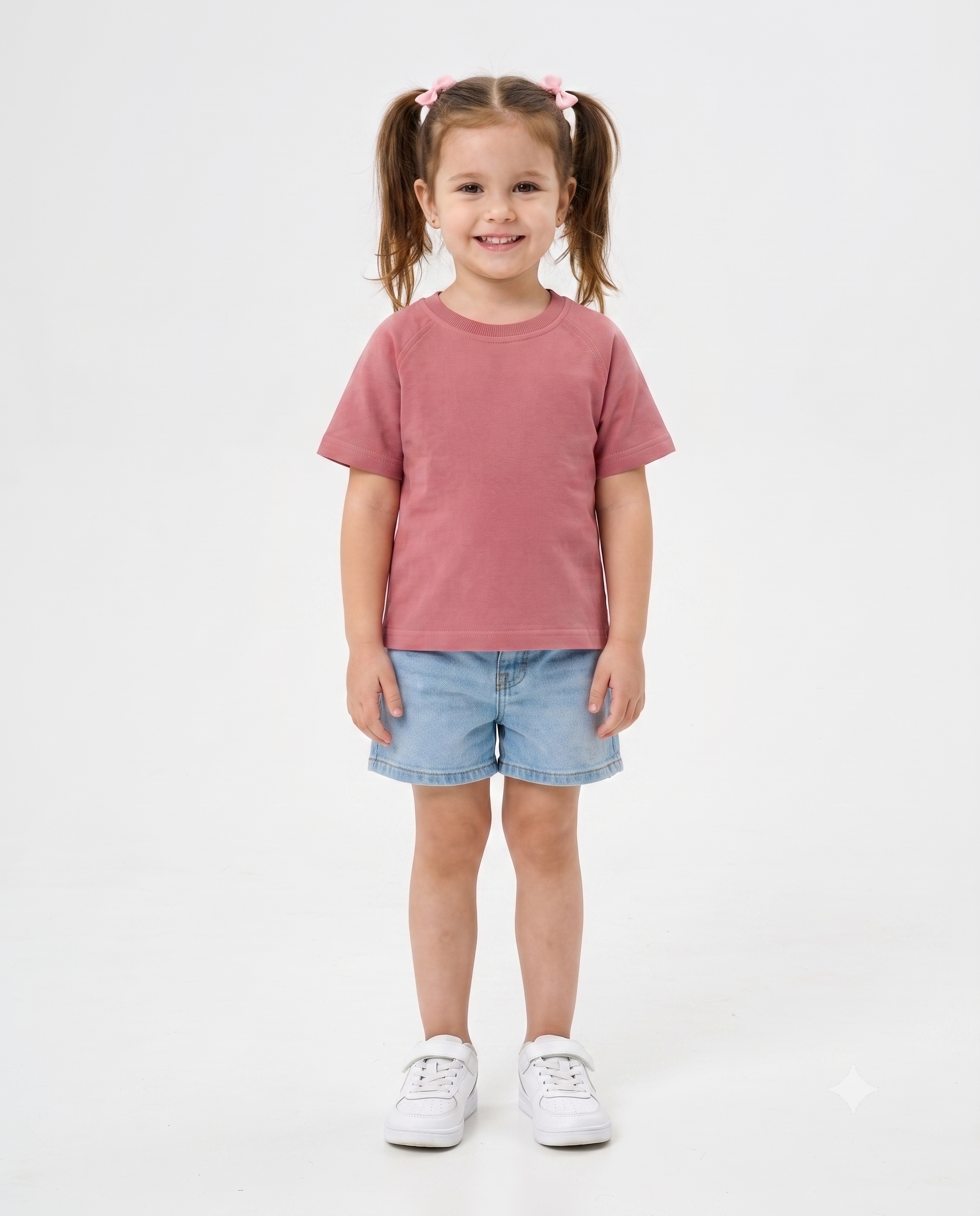 Girls Plain Short Sleeves T-Shirt