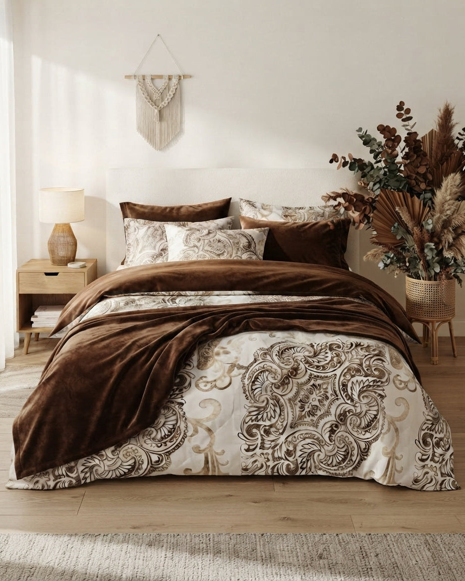 Quilt Double Face Set W/2 Pillow Case