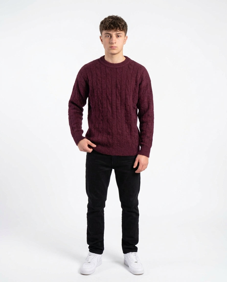 Men Mohair Pullover