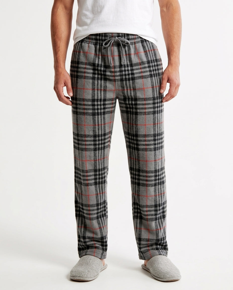 Men Woven Plaid Pant