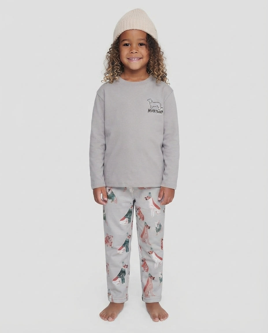 Boys Printed PJ Round Neck
