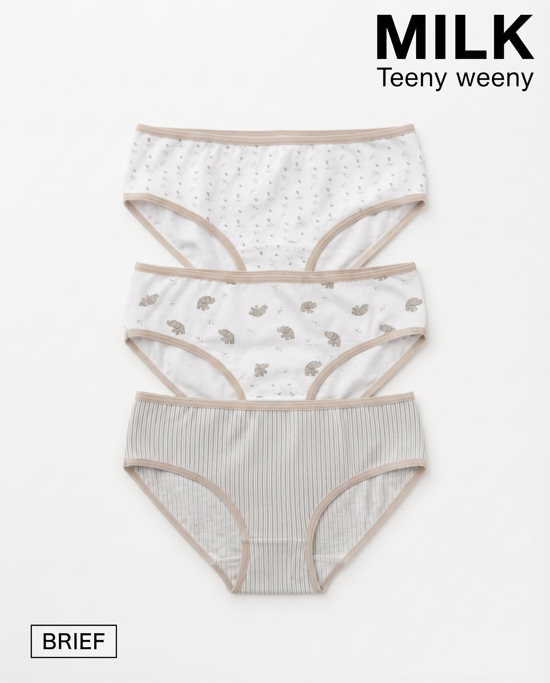 Girls Brief Printed Underware Pack3