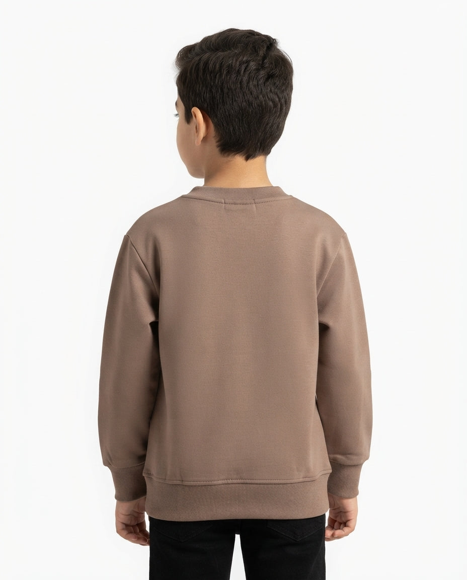 Boys Plain Round Neck Sweatshirt