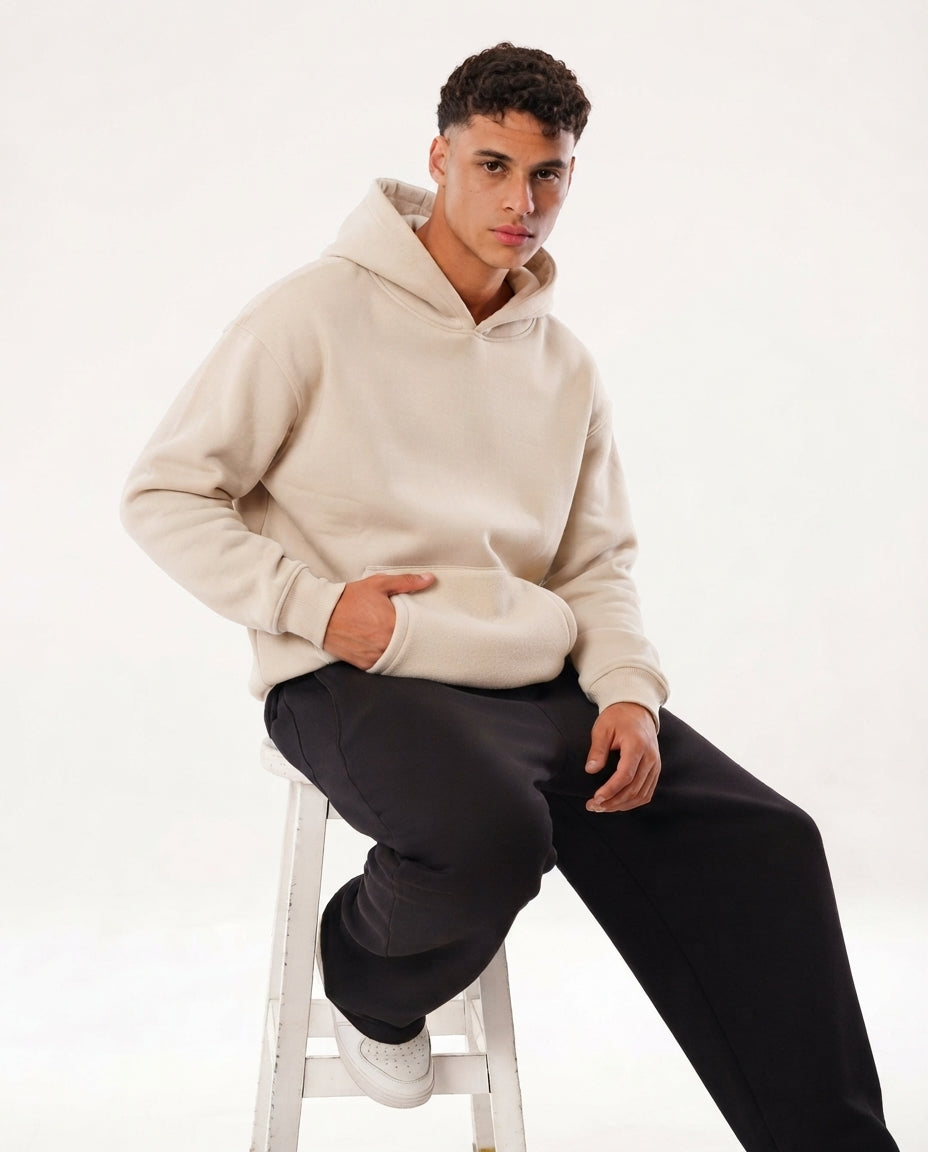 Men Hodded Plain Sweatshirt