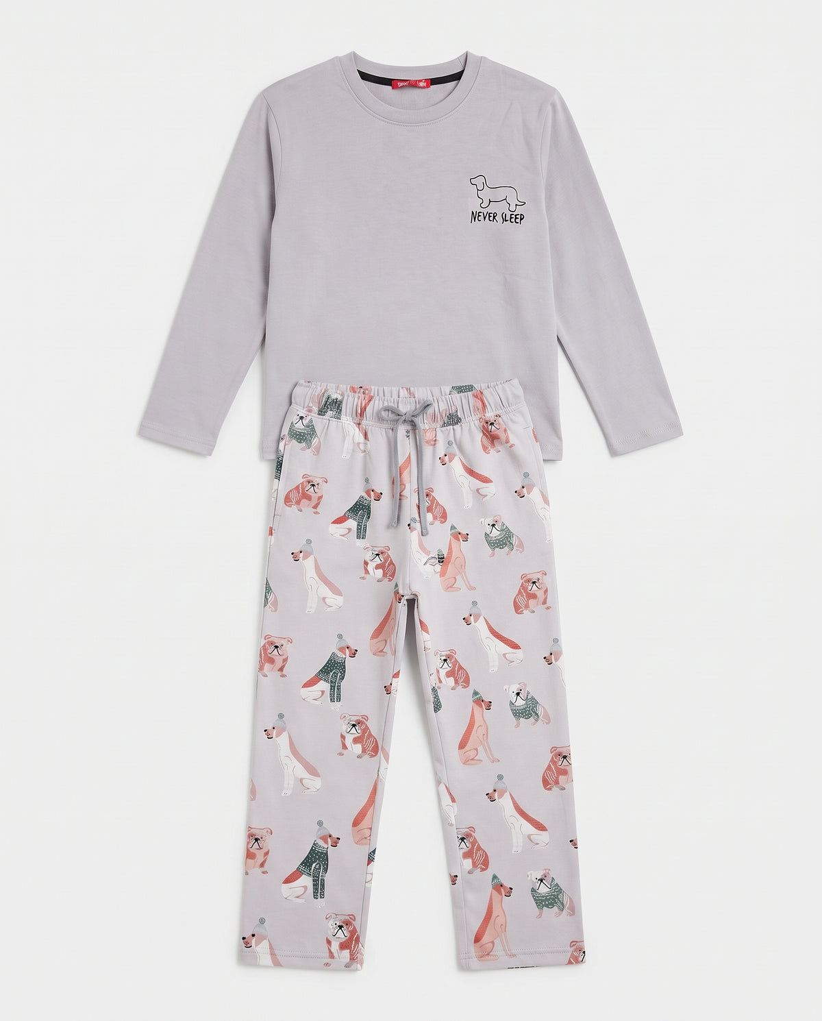 Boys Printed PJ Round Neck