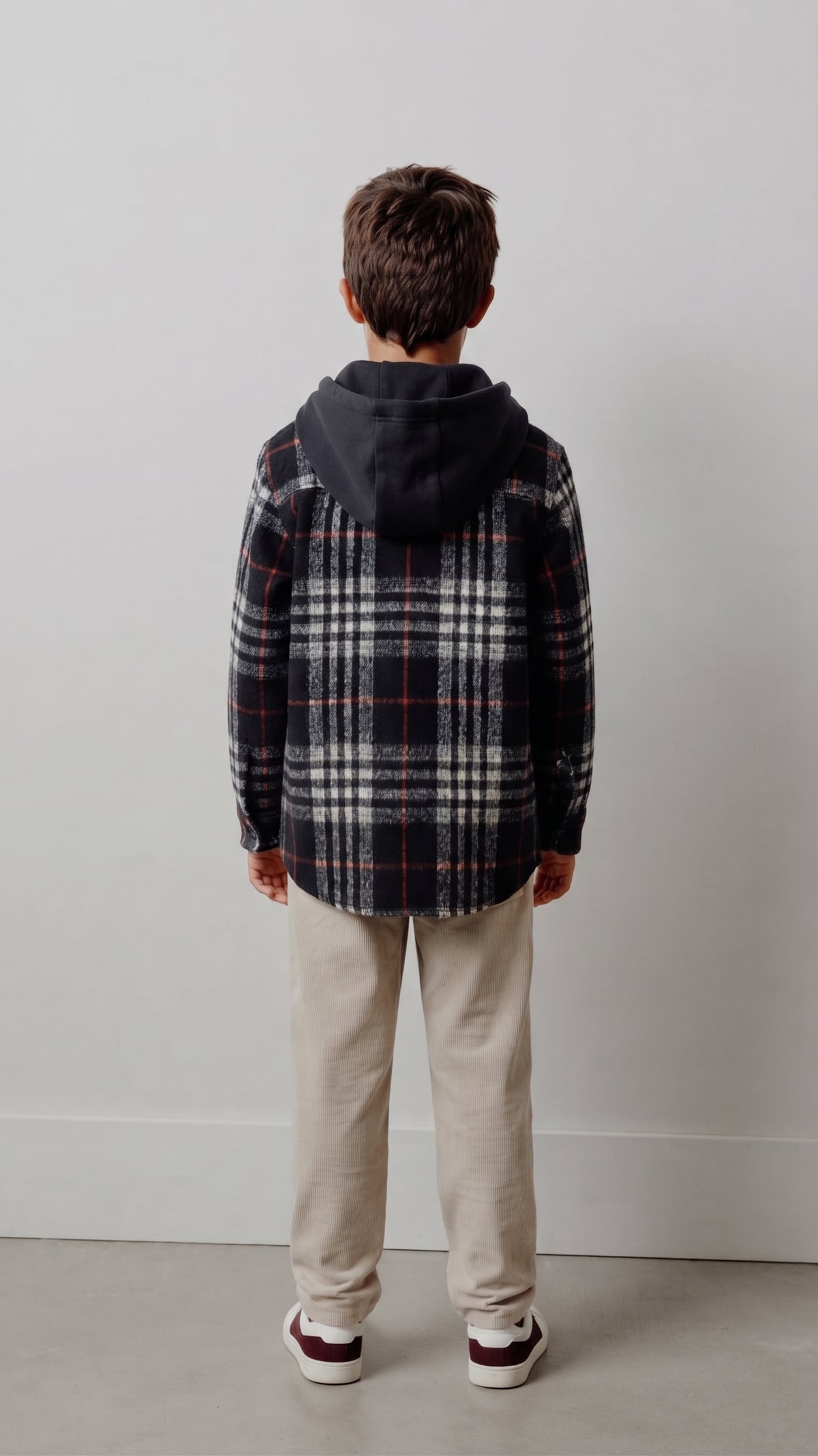 Boys Embroidered Long Sleeves Shirt W/Hodded