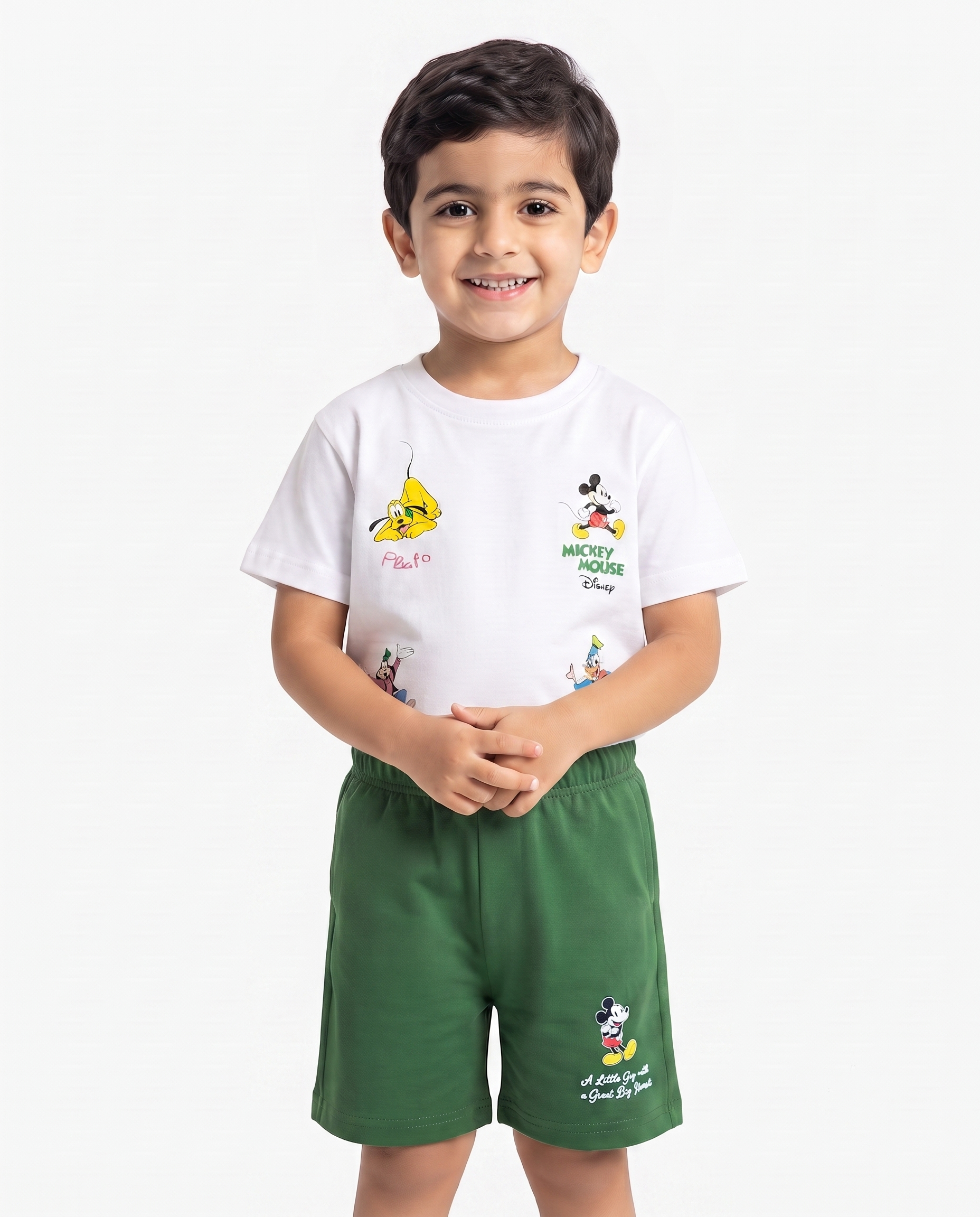 Boys Half Sleeves Top W/Short Printed Pyjama