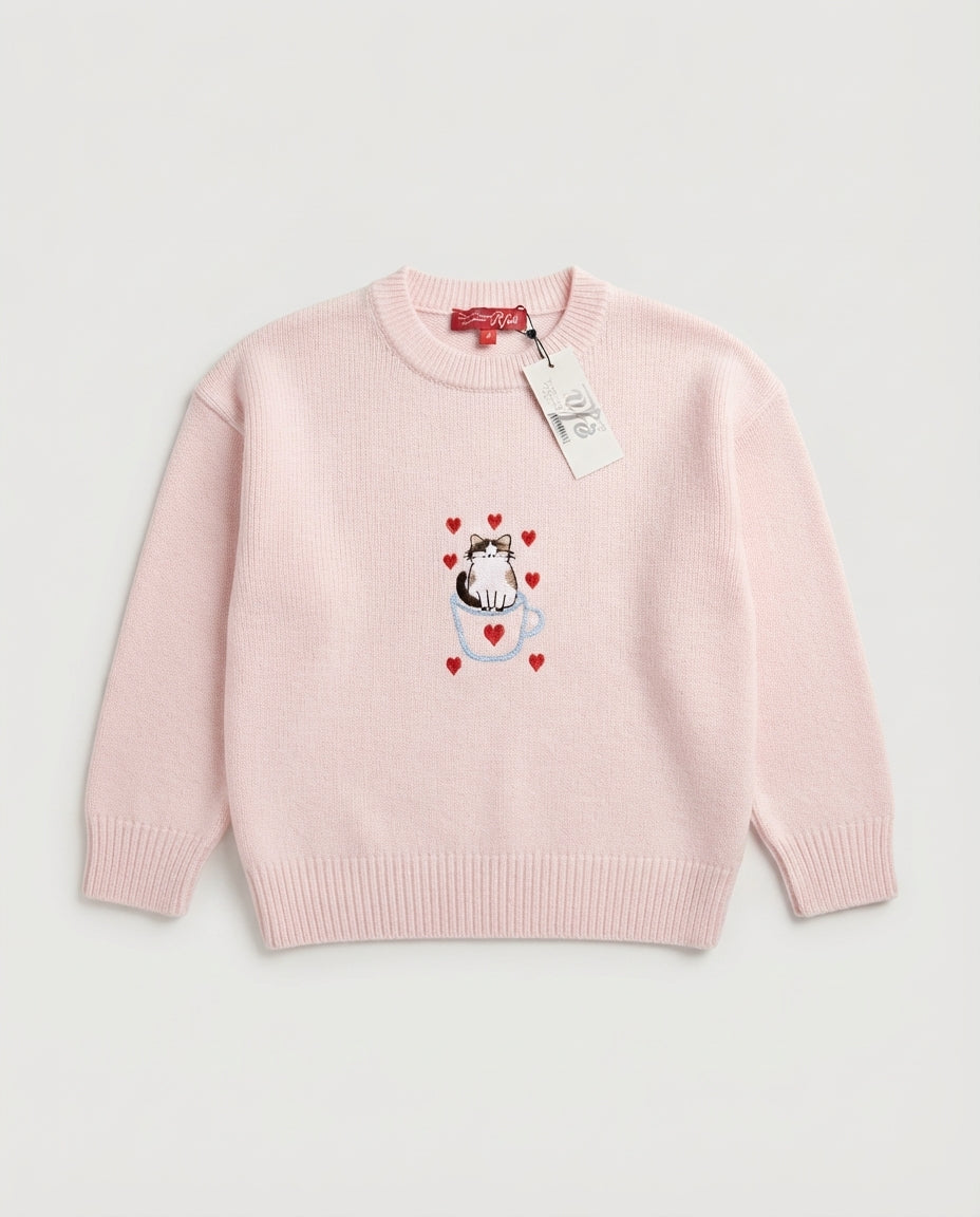 Girls Embroidered Pullover