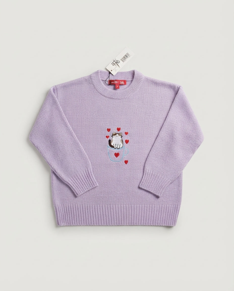 Girls Embroidered Pullover
