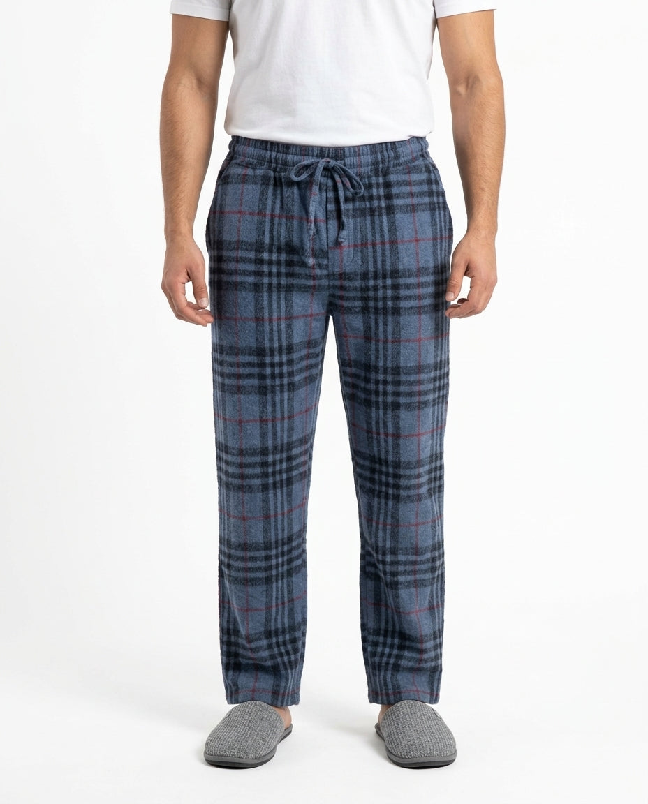 Men Woven Plaid Pant