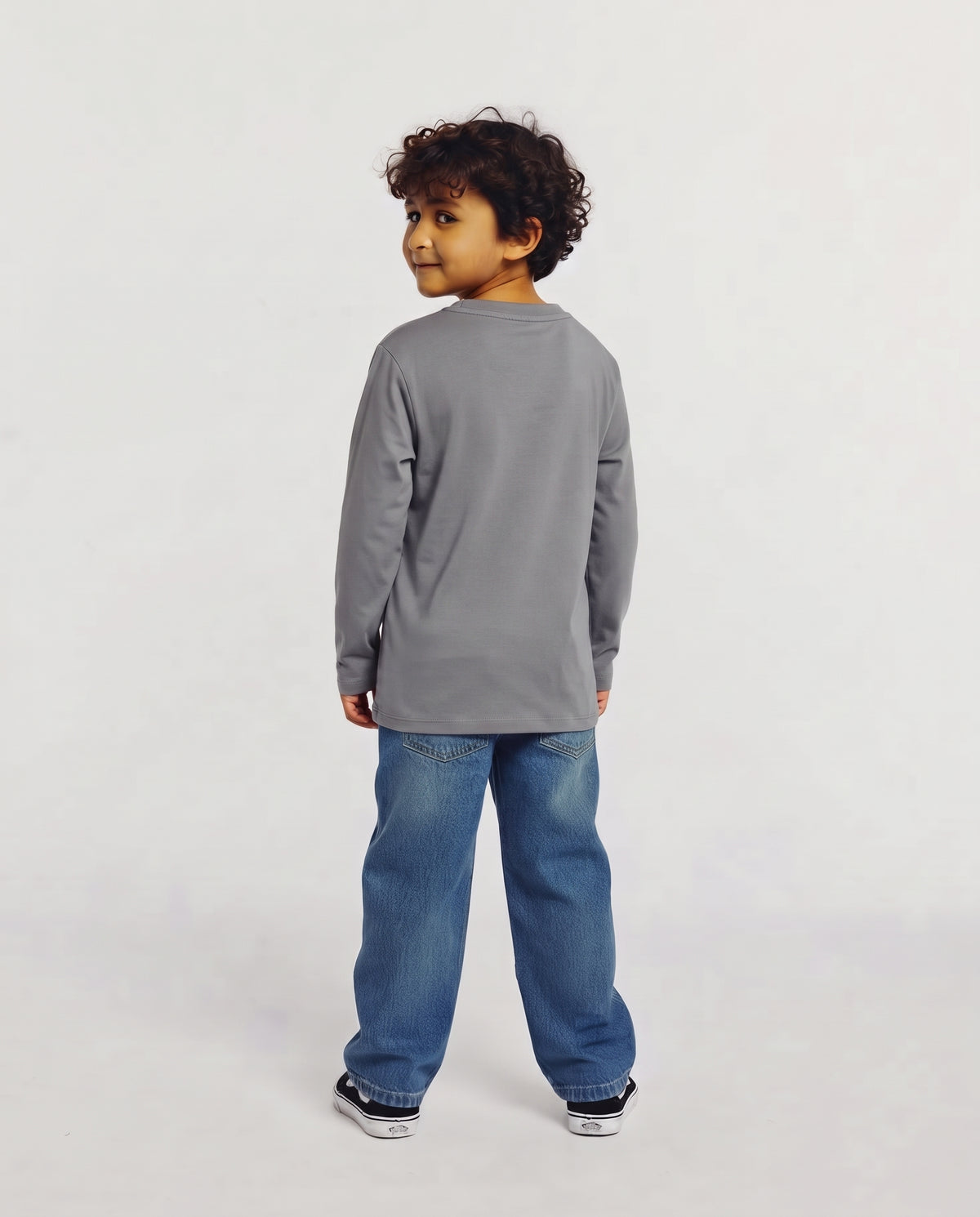Boys Plain Long Sleeves T-Shirt