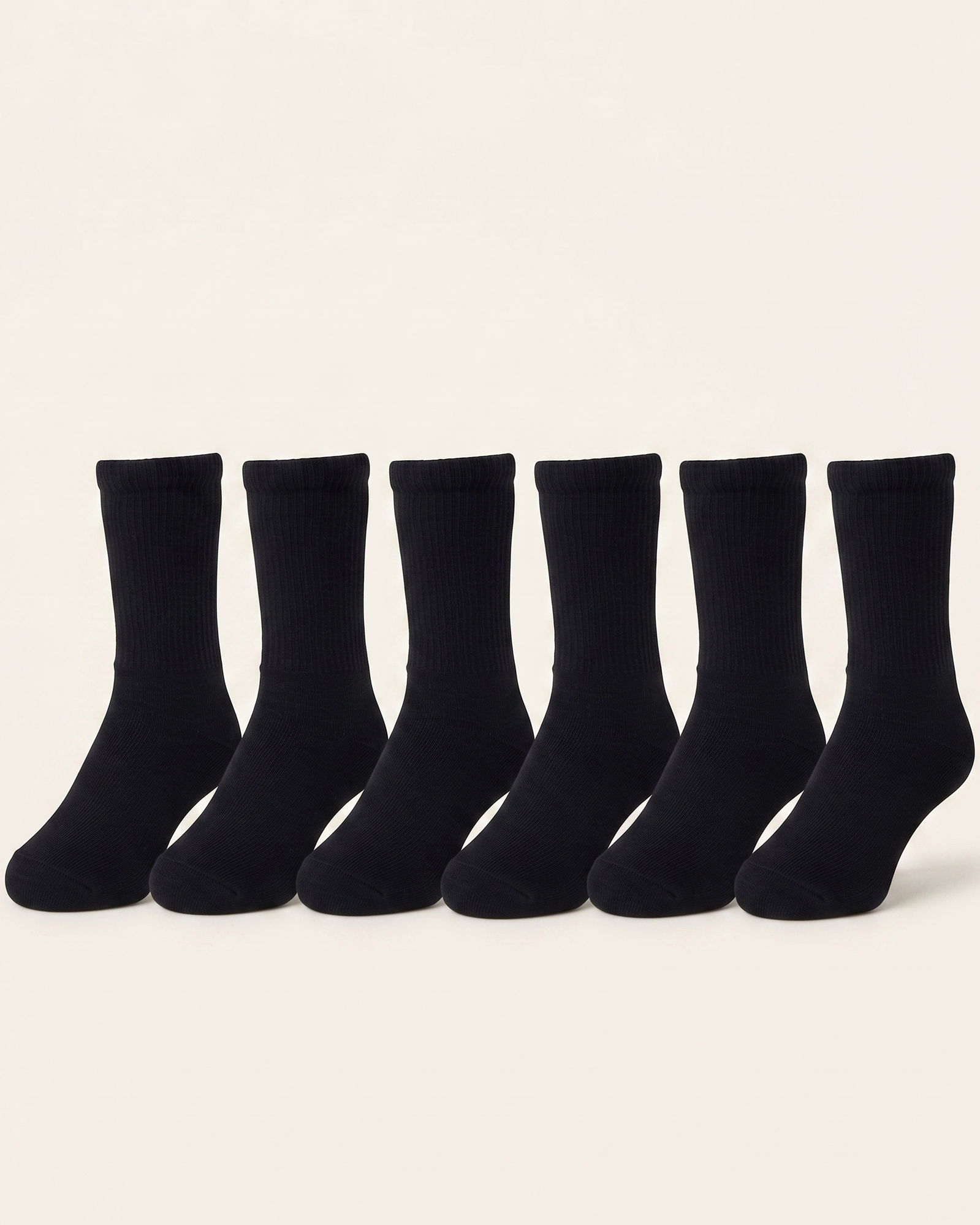 Men Plain Cotton Long Leg Socks Pack3