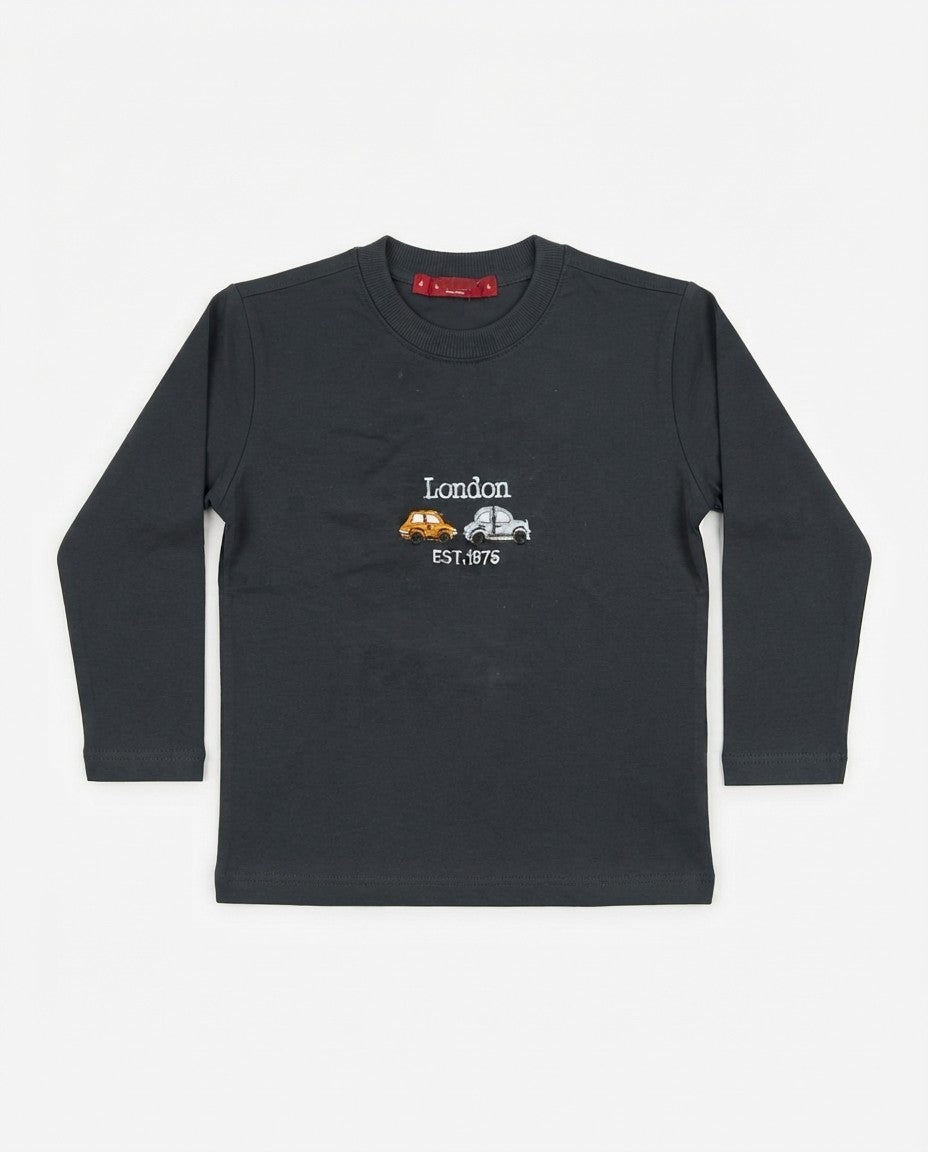 Boys Long Sleeves Embroided T-Shirt