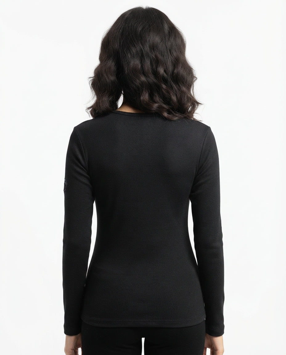 Women Plain Long Sleeves Basic T-shirt