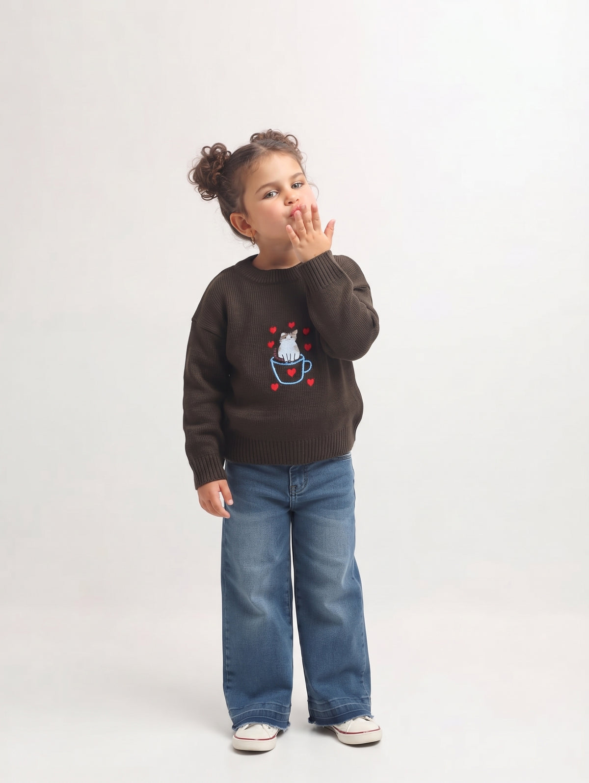 Girls Embroidered Pullover