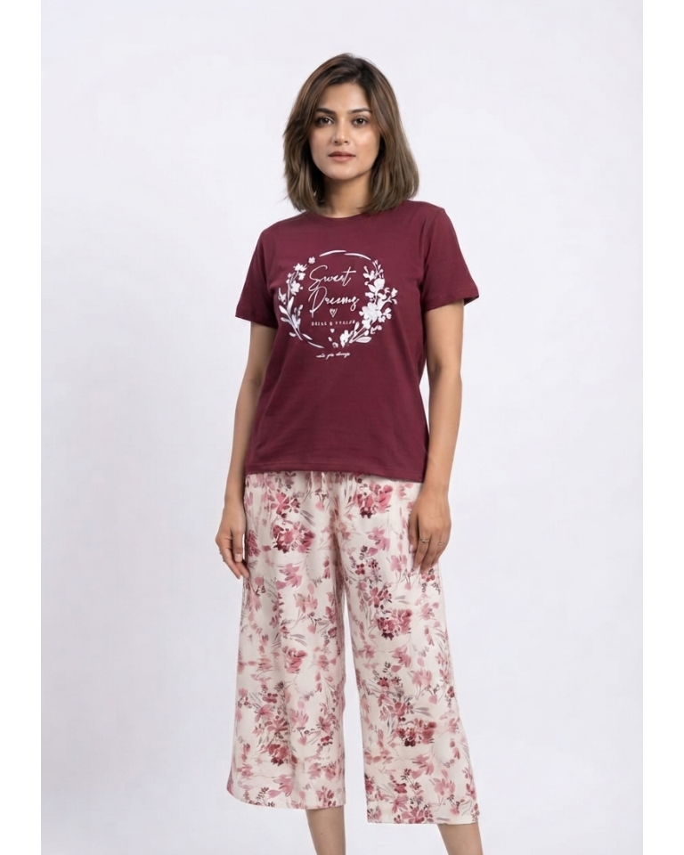 Women's Capri Pyjama Set