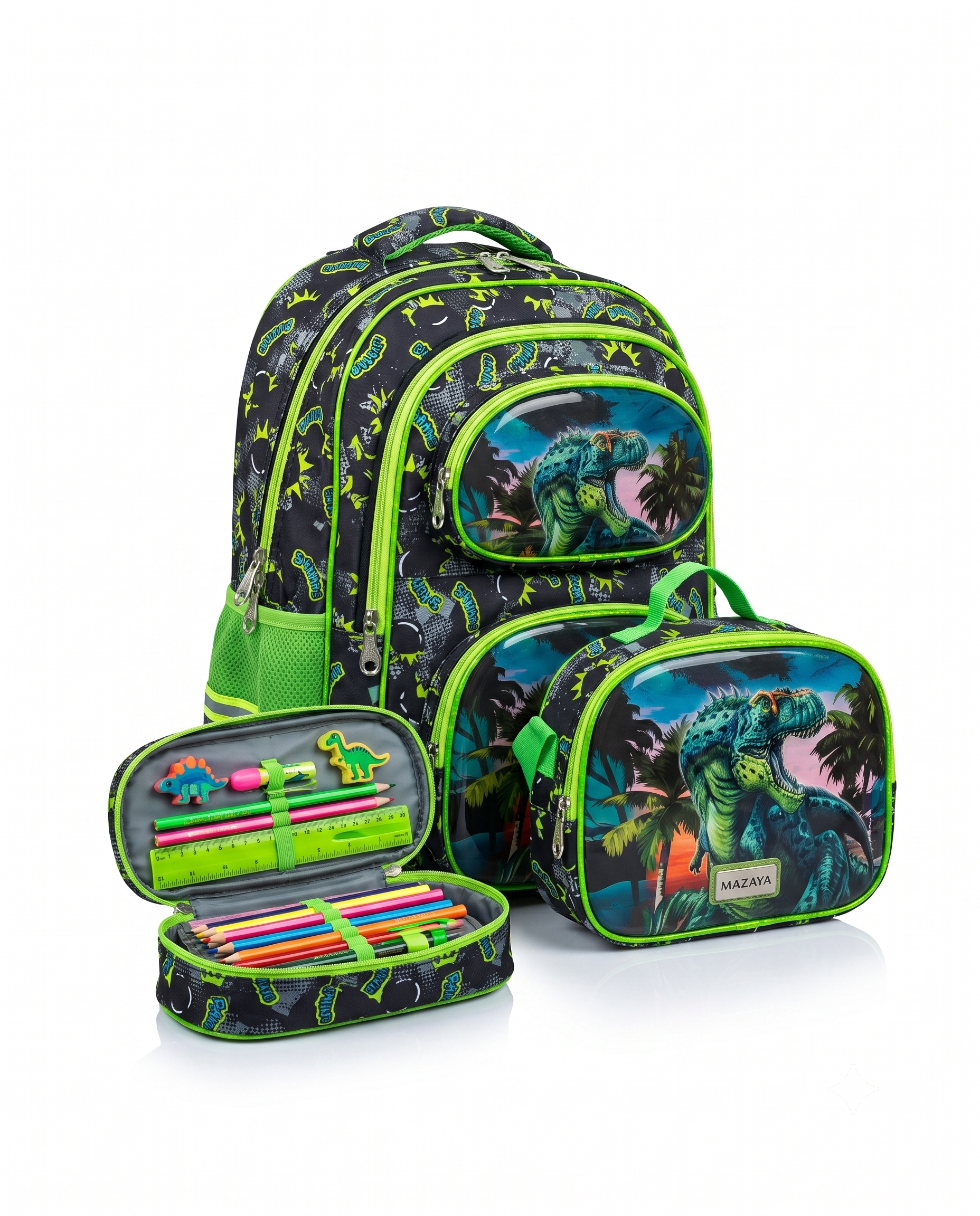 School Back Bag+Lunch Bag+Pencil Case