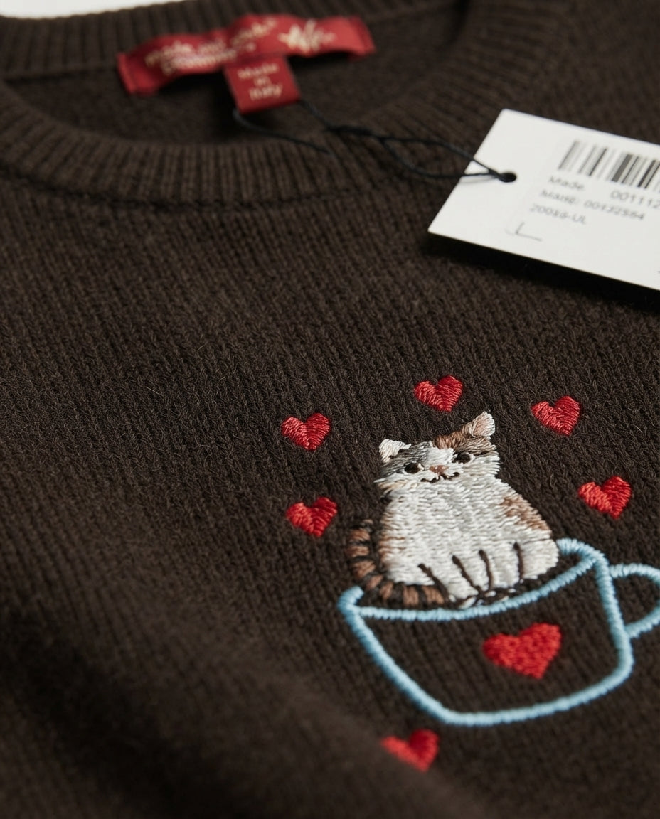 Girls Embroidered Pullover