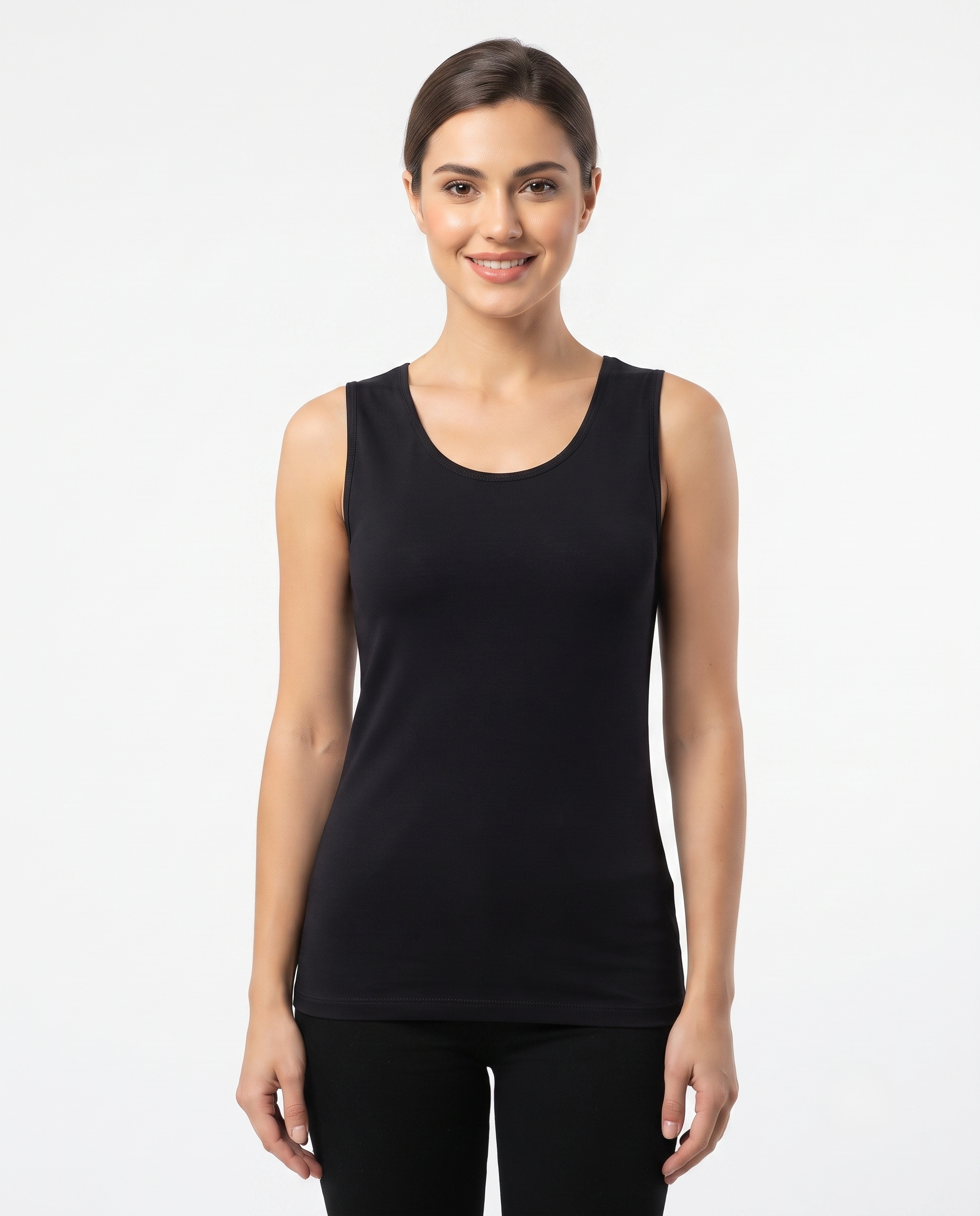 Women Plain Sleevles T-Shirt