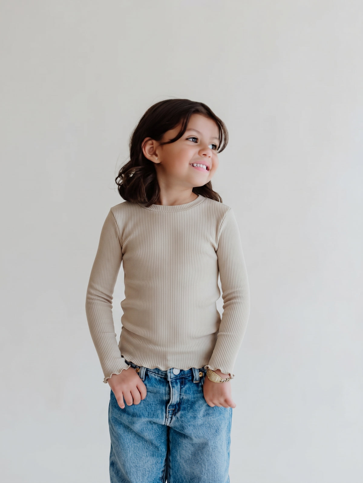Girls Plain Long Sleeves T-shirt
