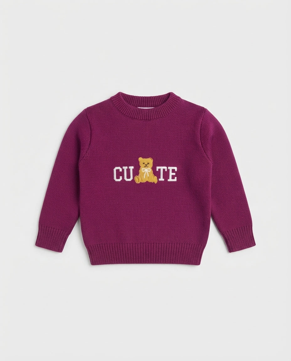 Girls Round Neck Pullover