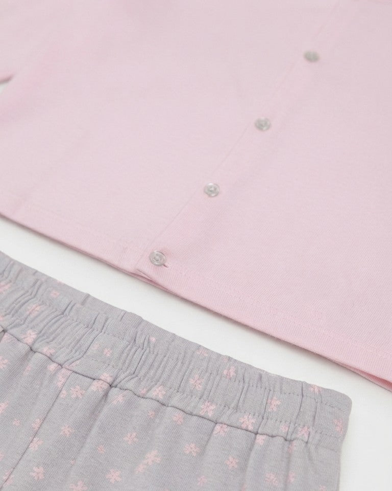 Women Long Sleeves Pyjama W/Pant