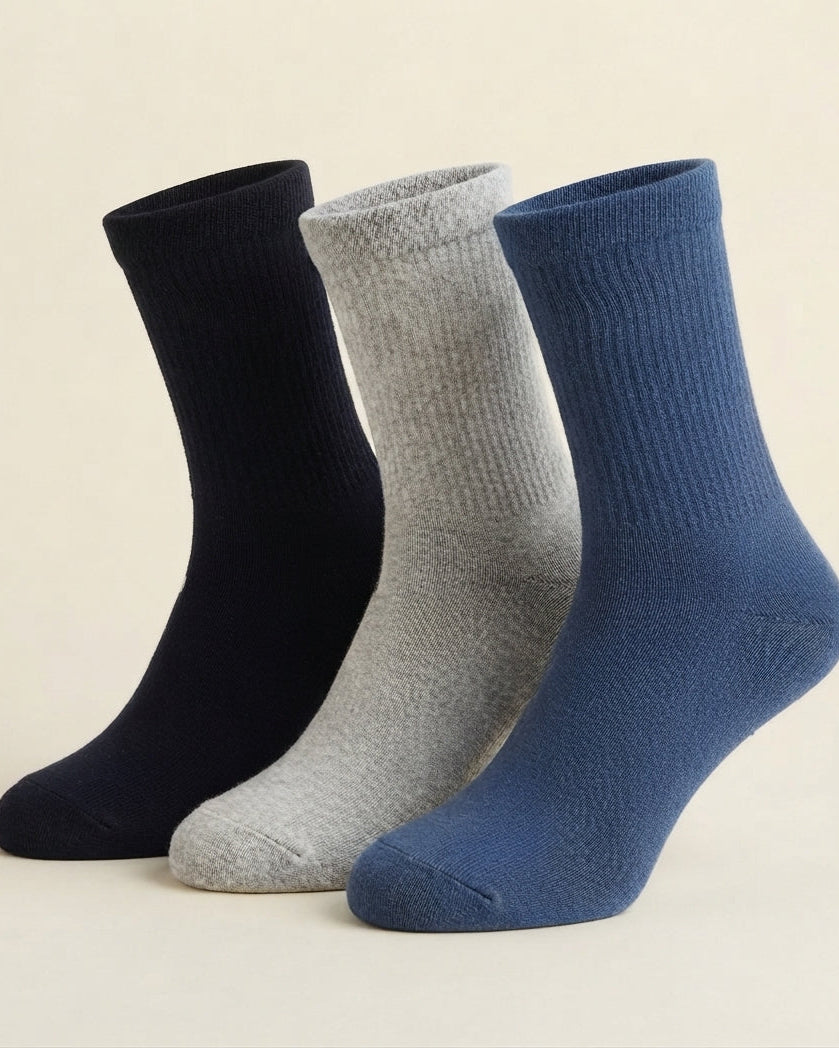 Men Long Leg Cotton Socks Pack3