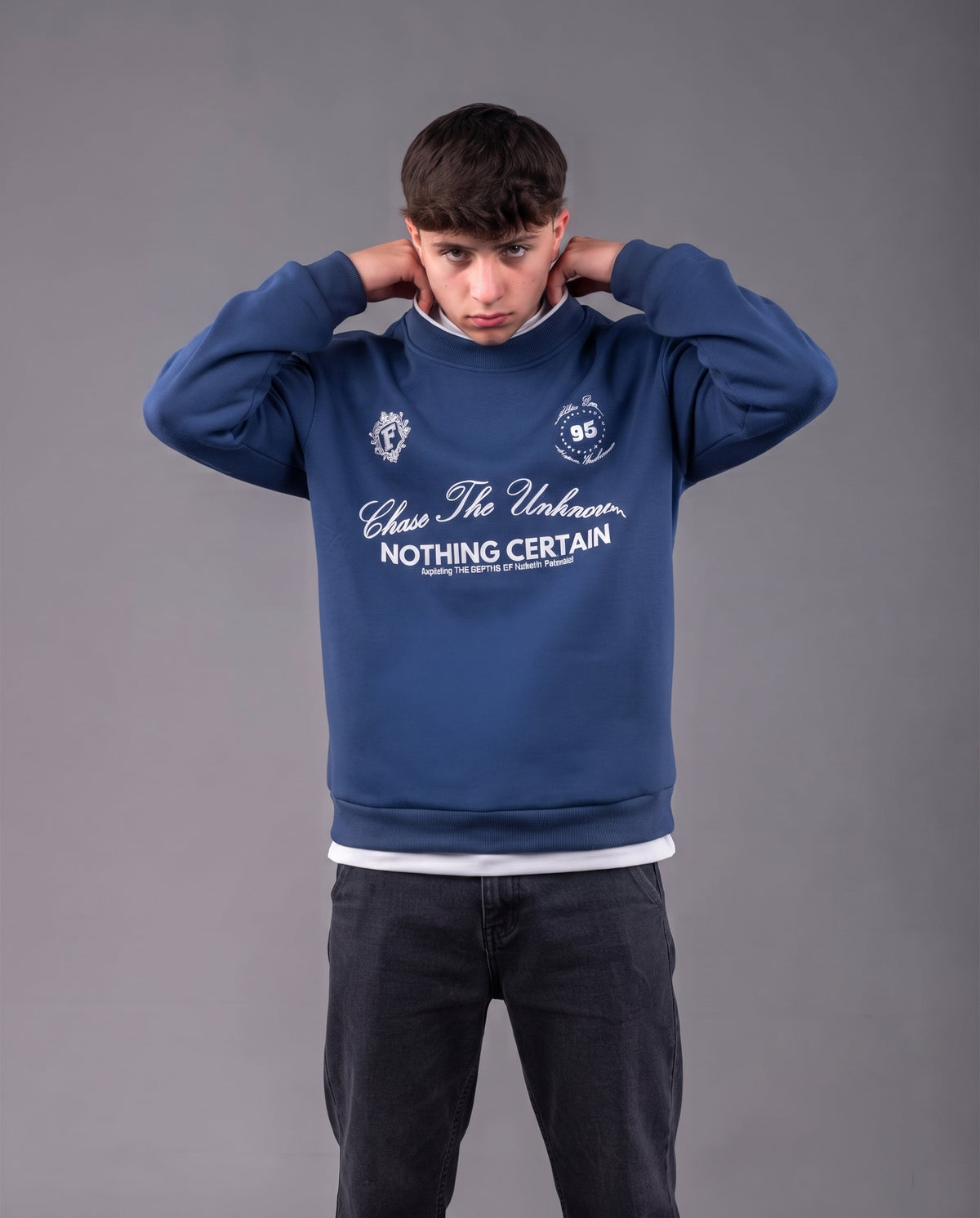 Men Printed Nothing Certain Sweatshirt Boxy fit