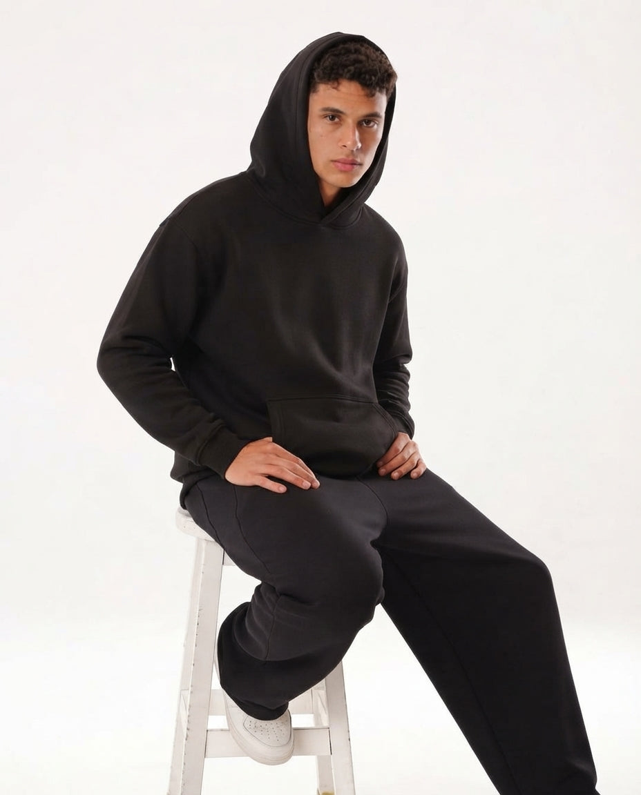 Men Hodded Plain Sweatshirt
