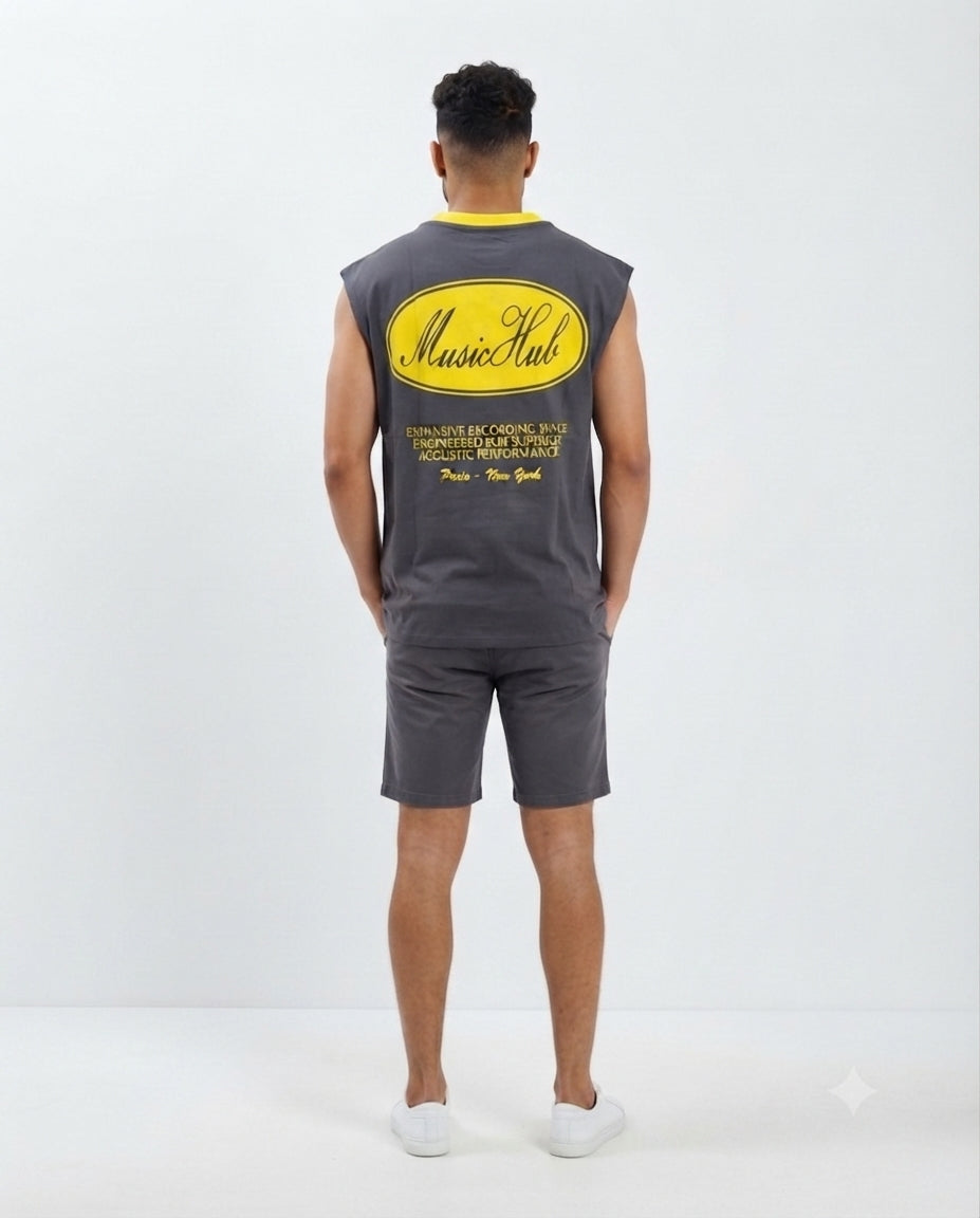 Men Printed Cut T-shirt