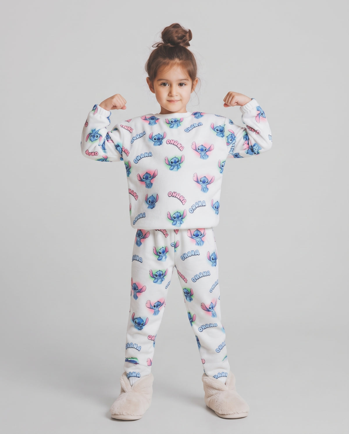 Girls Printed Stitch Pyjama