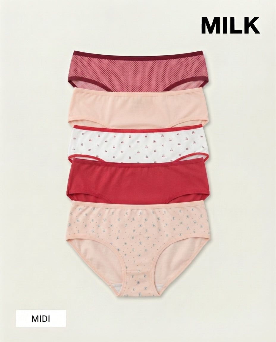 Women Underwear Midi 5pcs
