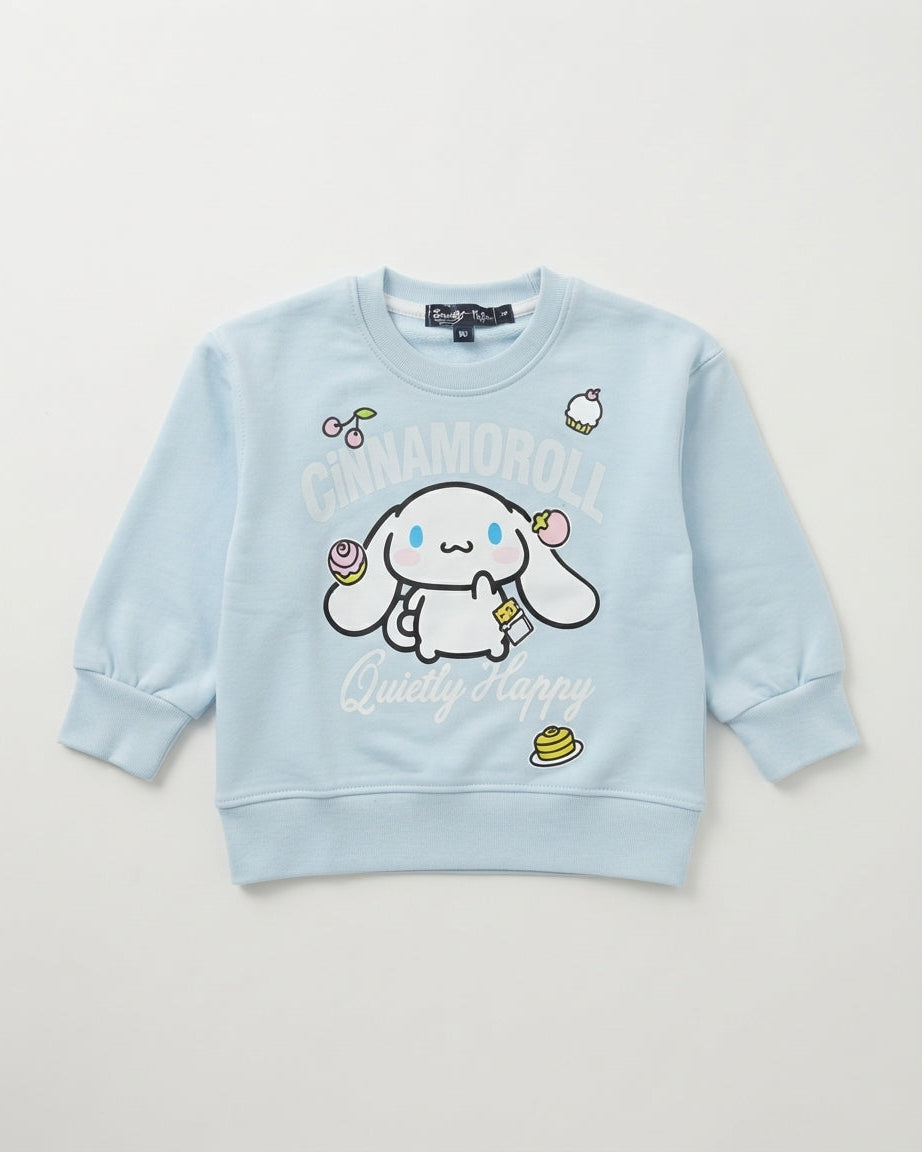 Girls Printed Cinnamoroll Swatshirt Round Neck