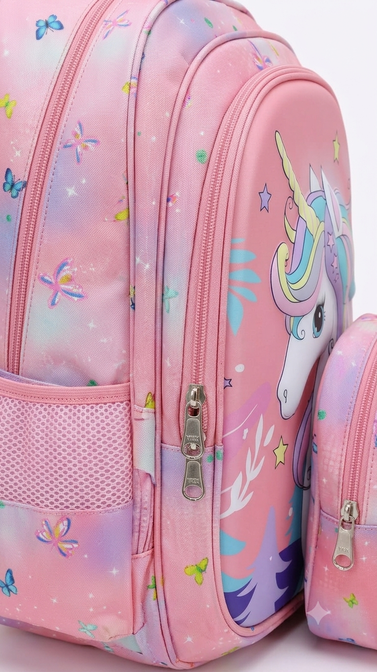 Kids Unicorn 3-Piece School Backpack Set