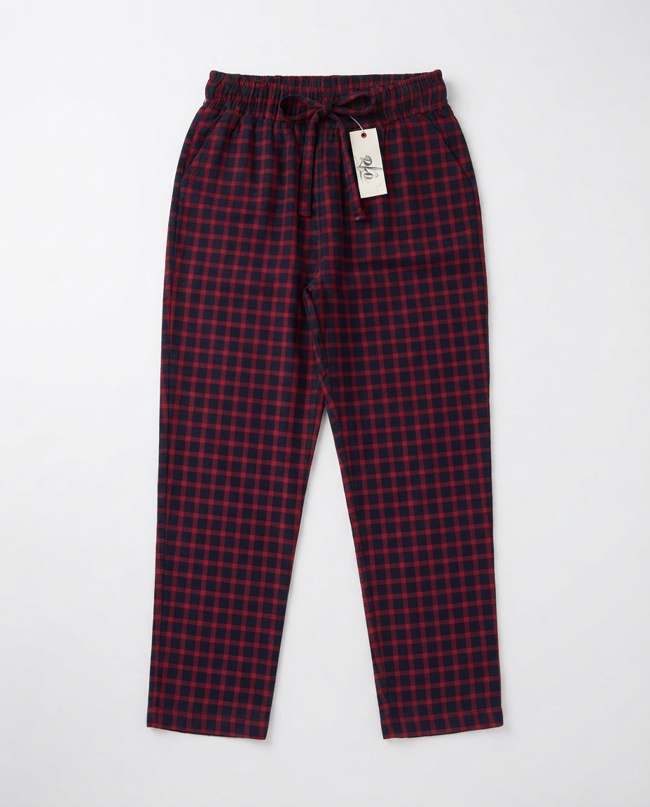 Men Woven Plaid Pant