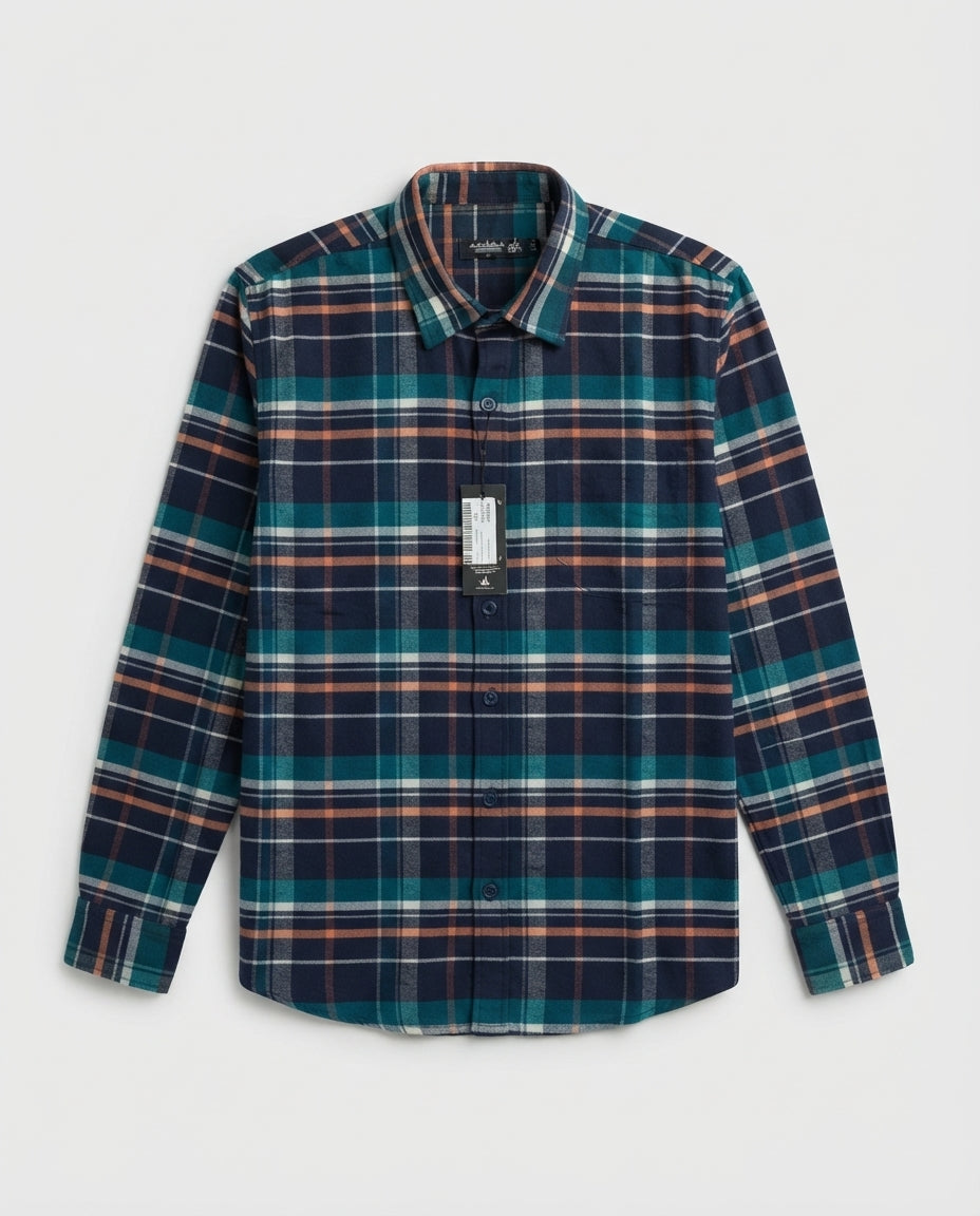 Men Plaid Long Sleeves Casual Shirt
