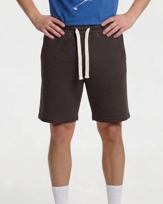 Men Plain Jaqured Short