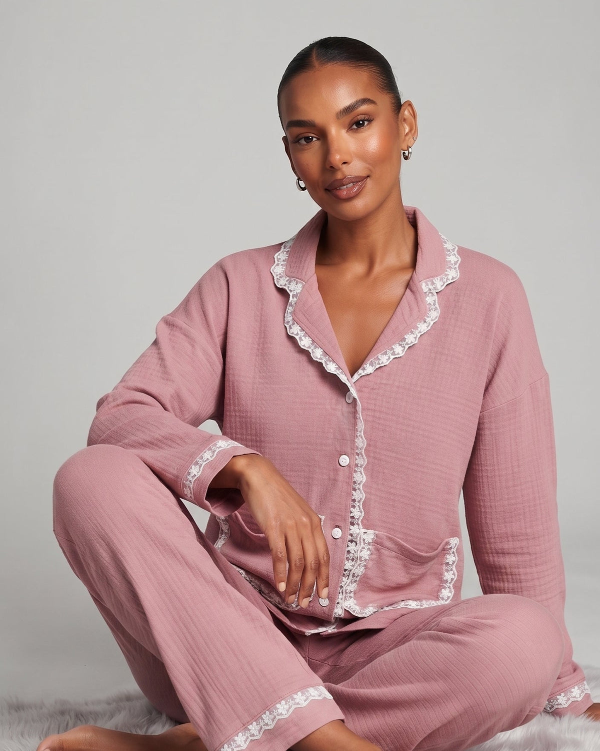 Women Pyjama W/Buttons