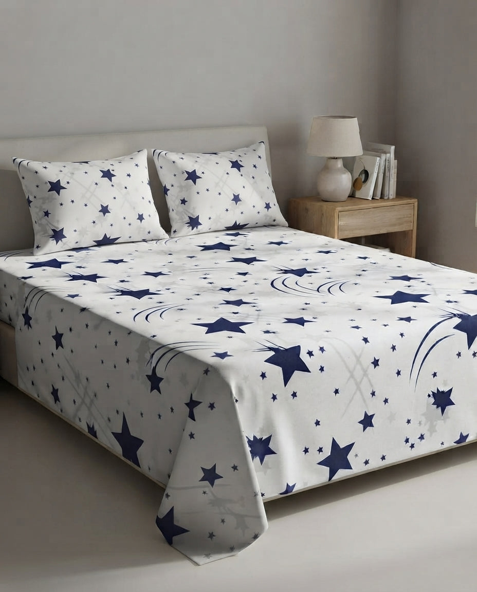 Cotton Flat Sheet Set 3pc 240*260CM