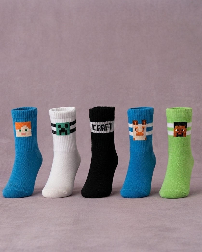 Boys Cotton Long Socks 5pc