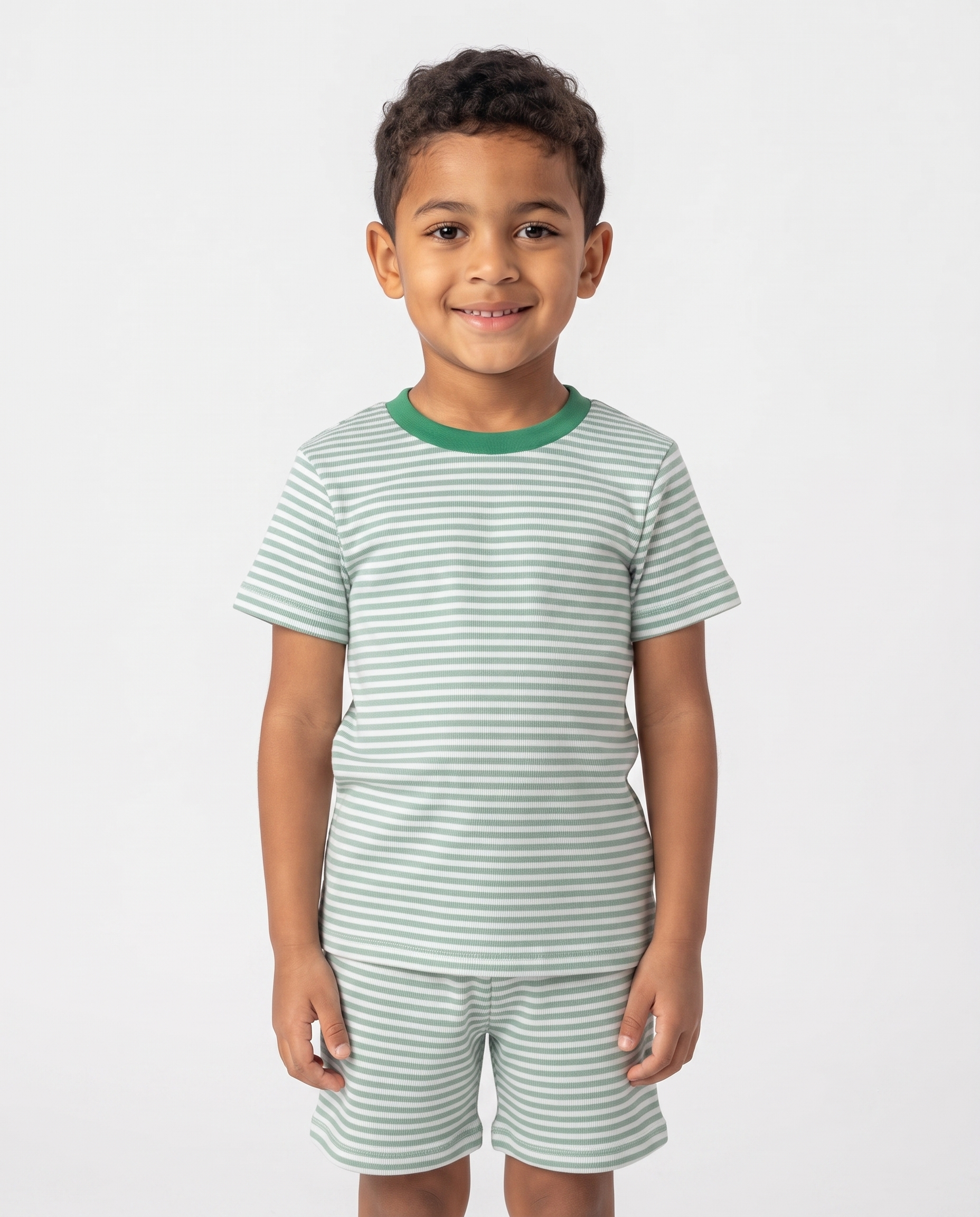 Boys Stripped Half Sleeves Pyjama W/short