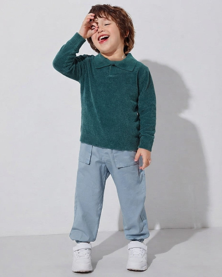 Boys Palin Velour Pullover