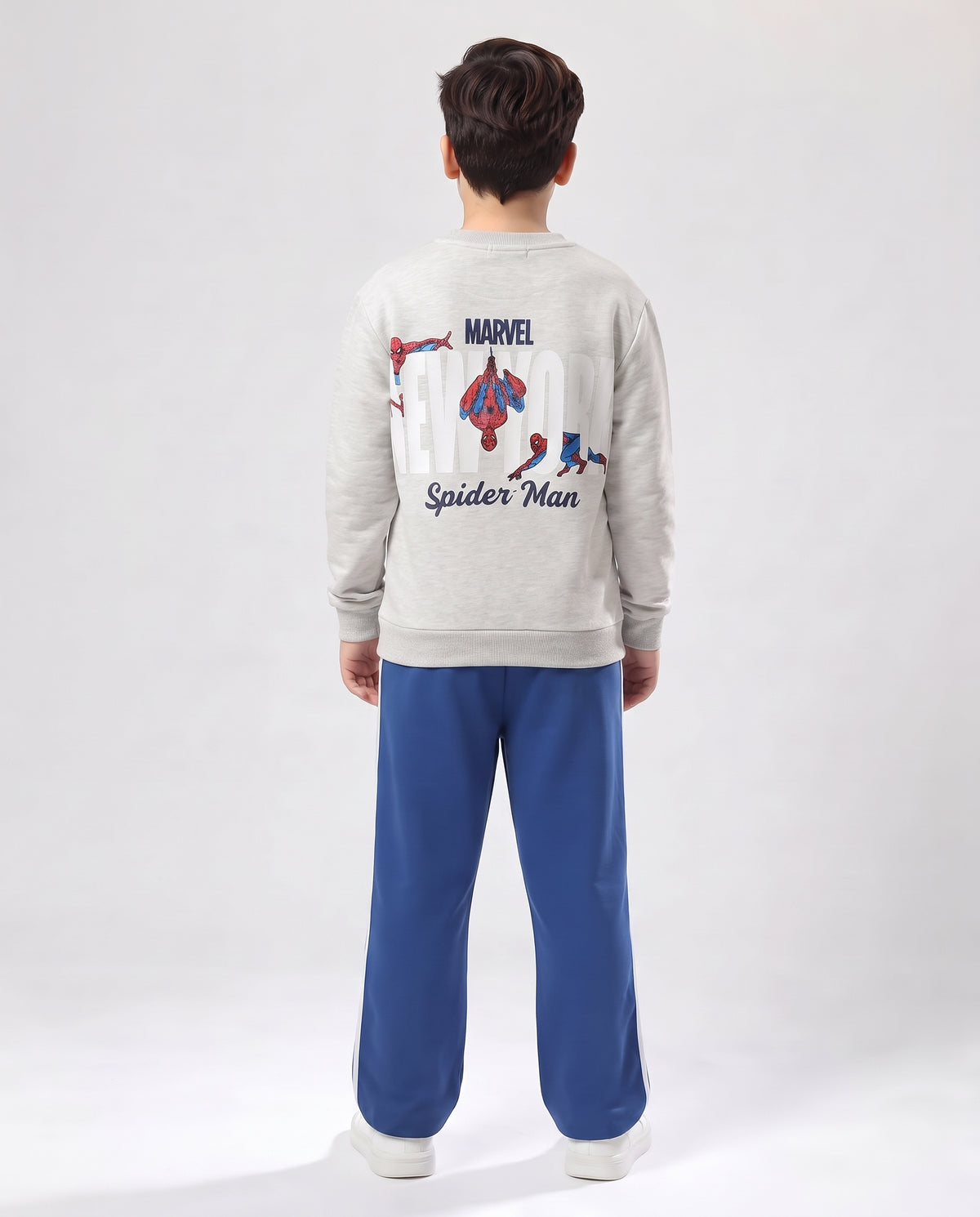 Boys Printed Spiderman Sweatshirt Round Neck