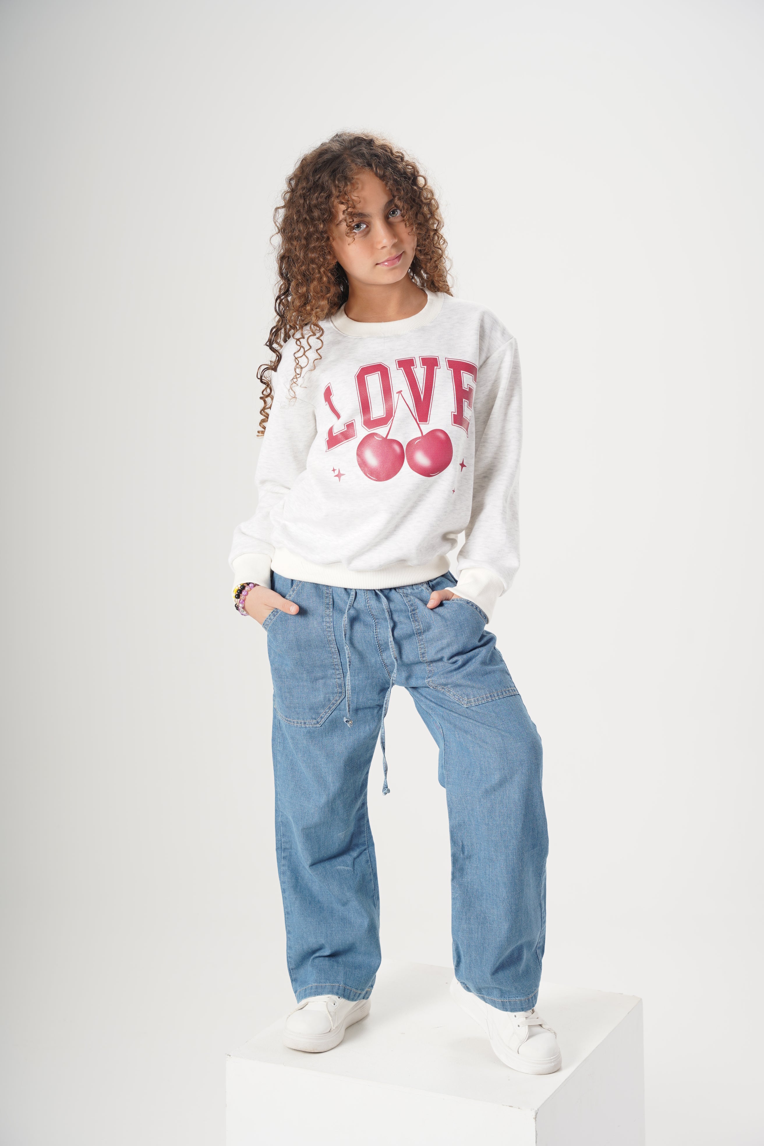 Girls Love Crewneck Sweatshirt