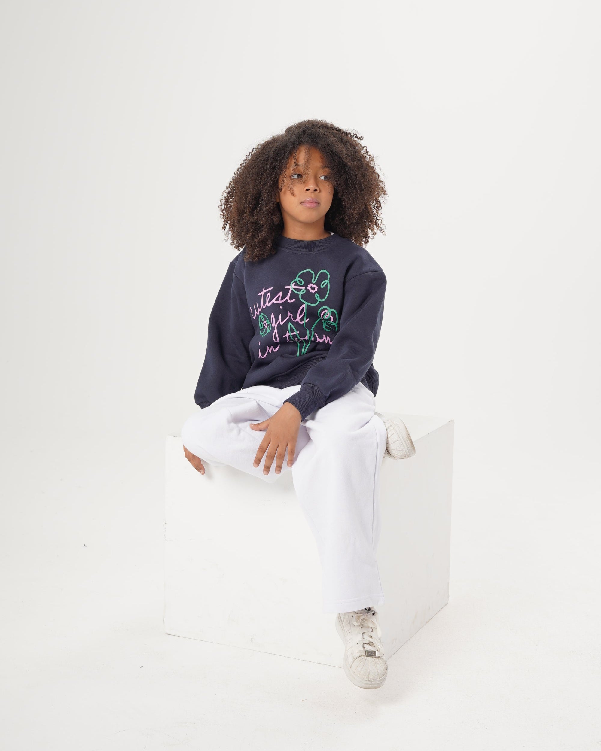 Girls Wide Leg Melton Pants