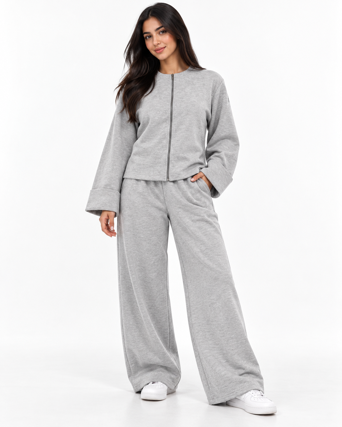 Women Plain Set W/Zipper