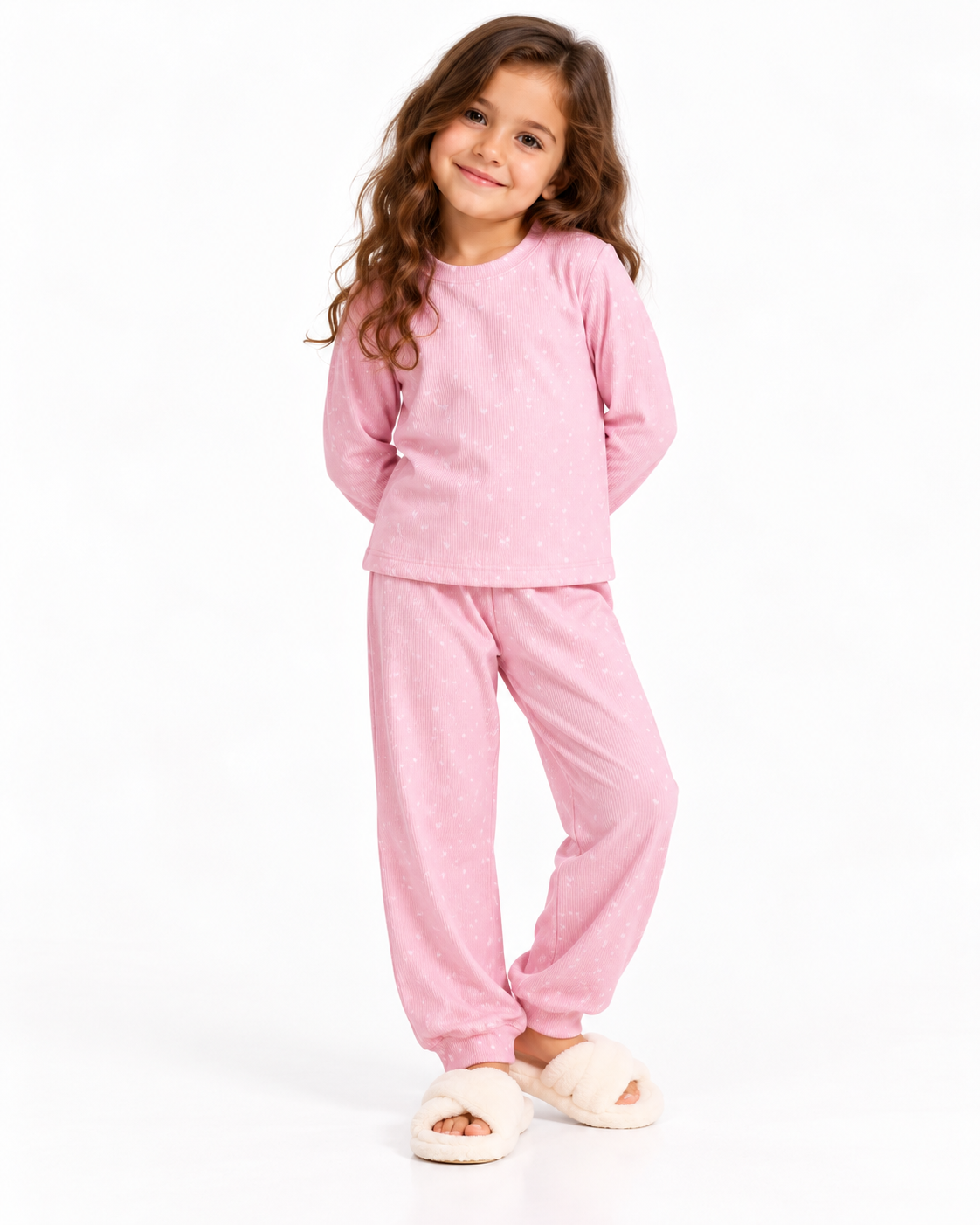 GIRLS PRINTED HEARTS PYJAMA