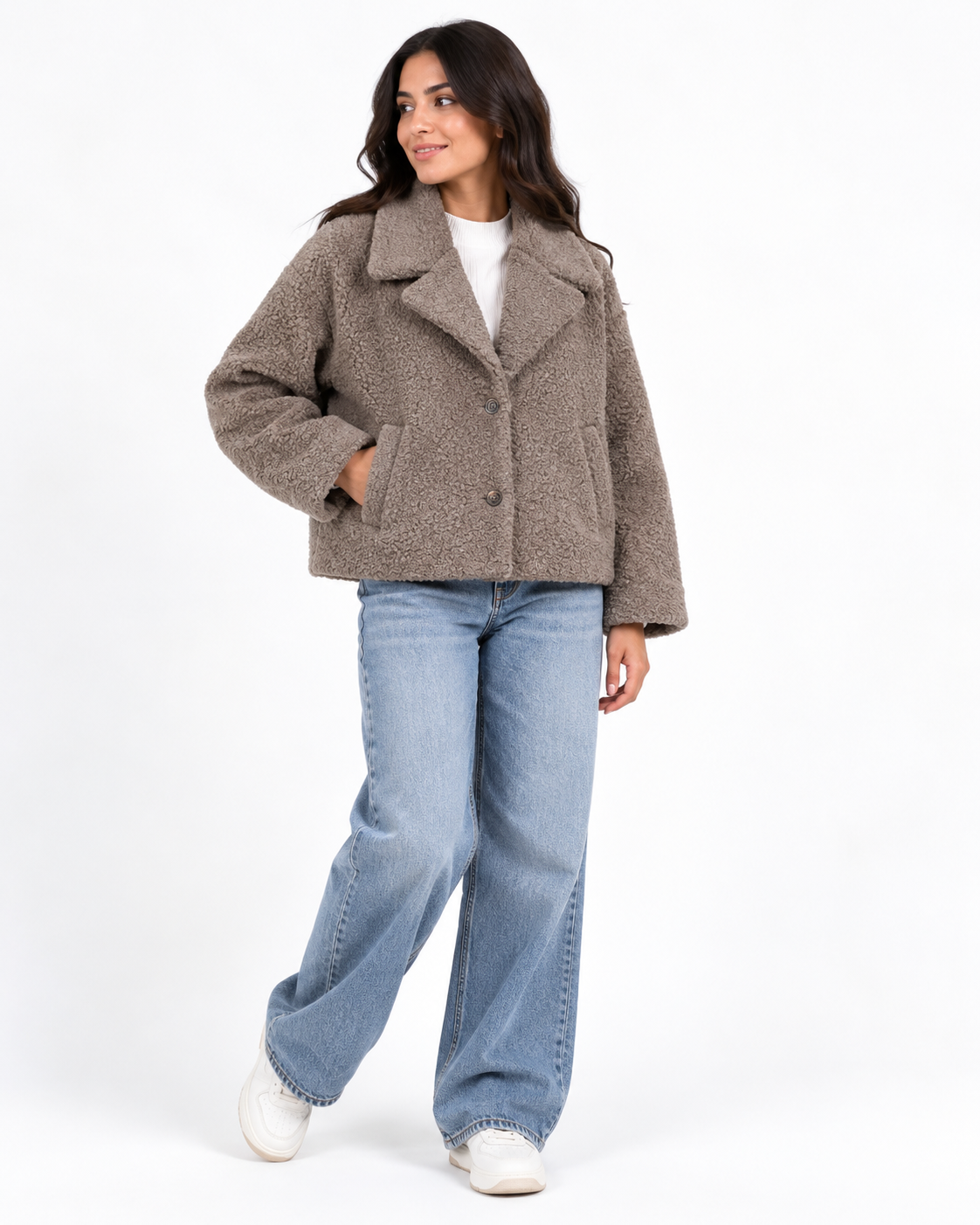 Women Fur Jacket W/2 Pocket
